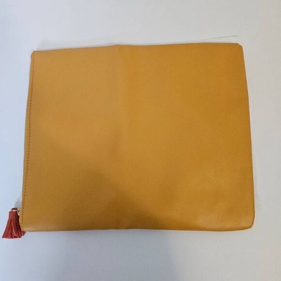 Rachel Pally orange/dark yellow Zahara  reversible foldover clutch . - Picture 3 of 4